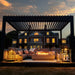 Suns_Rota_Pergola_In Sunset_with_Firepit